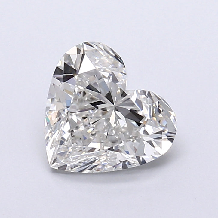 1.50 Carat Heart Shaped, Very Good Cut, E Color, VVS2 Clarity, IGI Certified Lab Grown Diamond