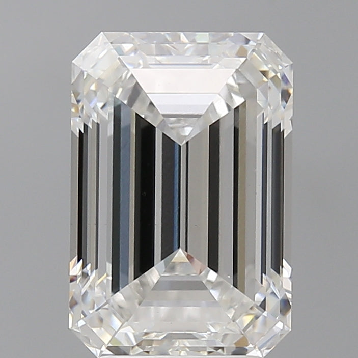 4.44 Carat Emerald Shaped, Ideal Cut, E Color, VVS2 Clarity, IGI Certified Lab Grown Diamond