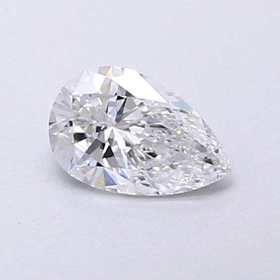 0.55 Carat Pear Shaped, Very Good Cut, D Color, VS1 Clarity, IGI Certified Lab Grown Diamond