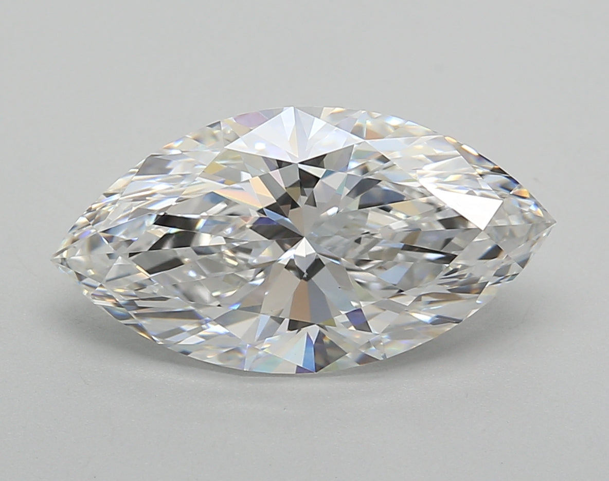 3.52 Carat Marquise Shaped, Excellent Cut, E Color, VVS2 Clarity, IGI Certified Lab Grown Diamond