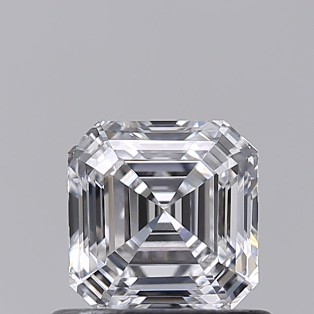 0.72 Carat Asscher Shaped, Ideal Cut, D Color, VS1 Clarity, IGI Certified Lab Grown Diamond