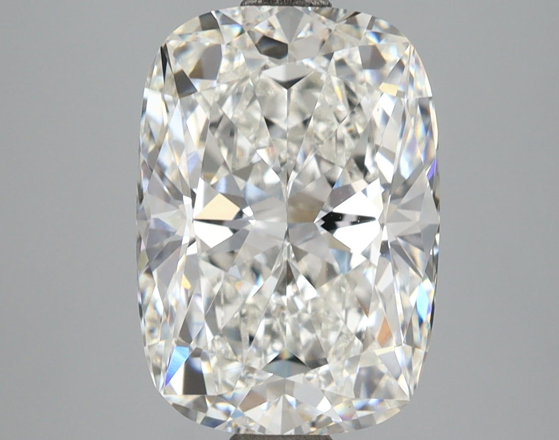4.37 Carat Cushion Shaped, Ideal Cut, F Color, VVS2 Clarity, IGI Certified Lab Grown Diamond