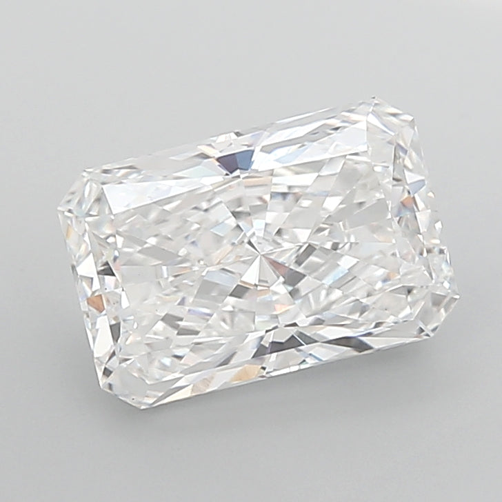 5.03 Carat Radiant Shaped, Ideal Cut, E Color, VVS2 Clarity, IGI Certified Lab Grown Diamond