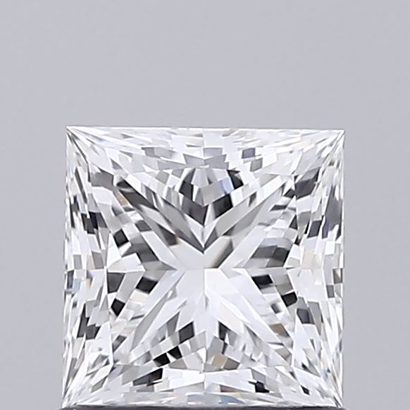 1.01 Carat Princess Shaped, Ideal Cut, D Color, VVS2 Clarity, IGI Certified Lab Grown Diamond