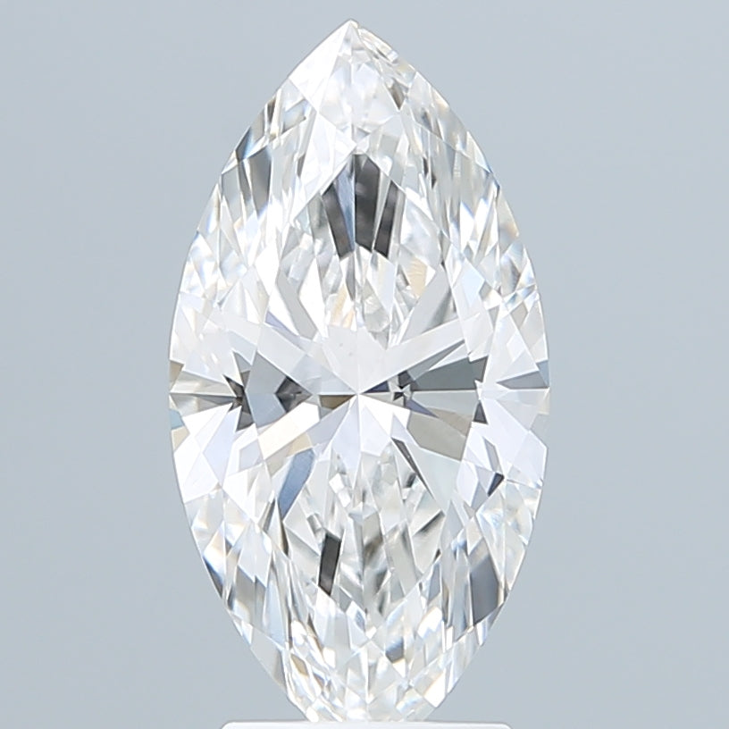 3.03 Carat Marquise Shaped, Ideal Cut, F Color, VVS2 Clarity, IGI Certified Lab Grown Diamond
