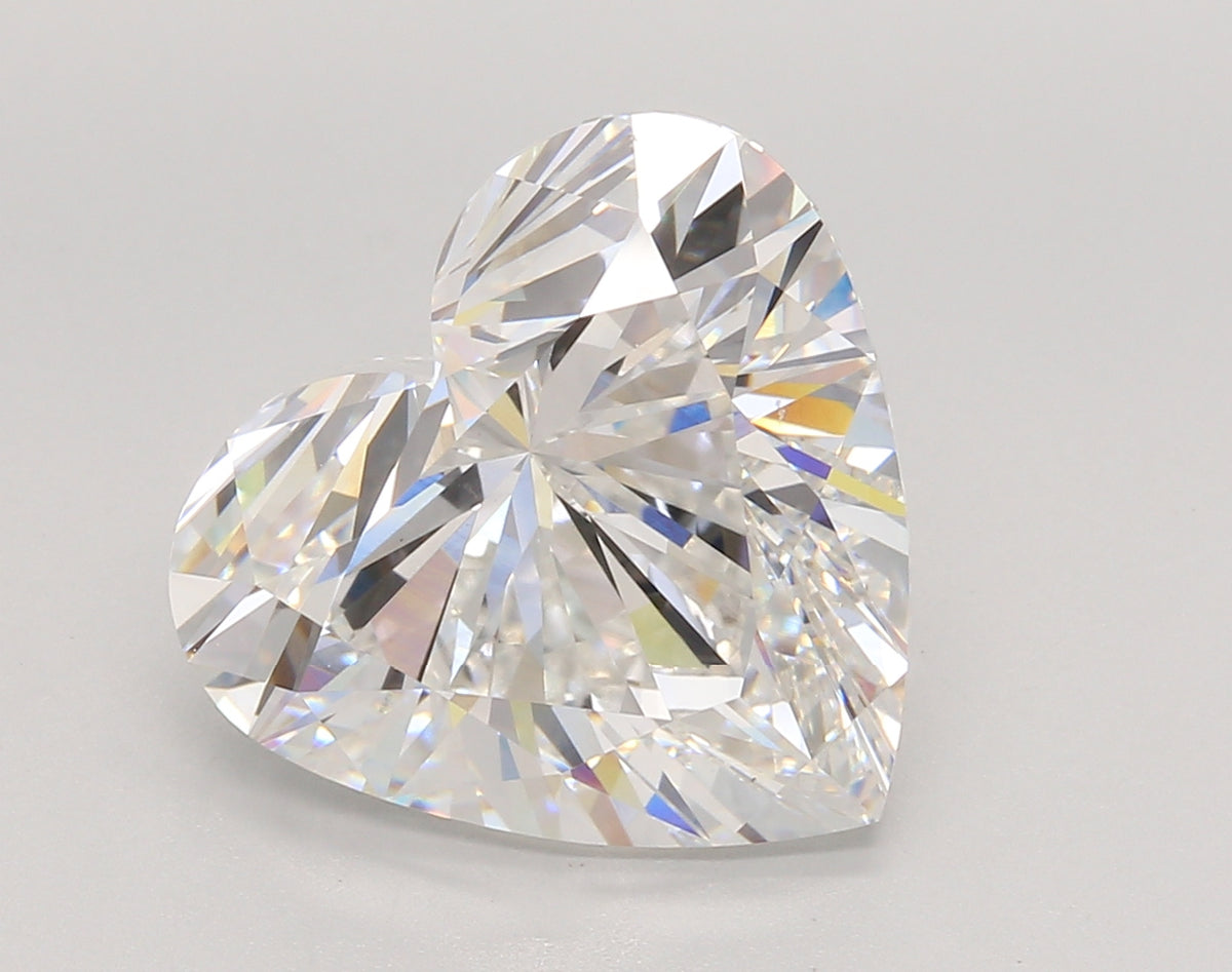 7.59 Carat Heart Shaped, Ideal Cut, E Color, VS1 Clarity, IGI Certified Lab Grown Diamond