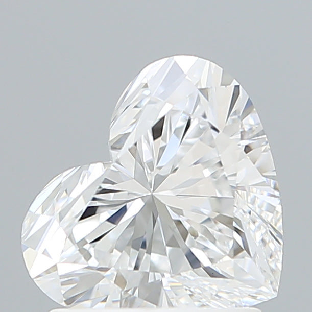 1.36 Carat Heart Shaped, Excellent Cut, D Color, VVS2 Clarity, IGI Certified Lab Grown Diamond