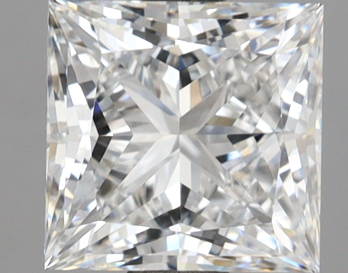 2.08 Carat Princess Shaped, Ideal Cut, D Color, VS1 Clarity, IGI Certified Lab Grown Diamond
