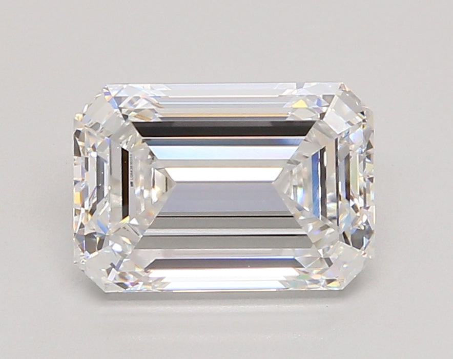 2.99 Carat Emerald Shaped, Ideal Cut, D Color, VVS2 Clarity, IGI Certified Lab Grown Diamond
