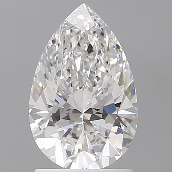 1.60 Carat Pear Shaped, Ideal Cut, D Color, VVS2 Clarity, IGI Certified Lab Grown Diamond
