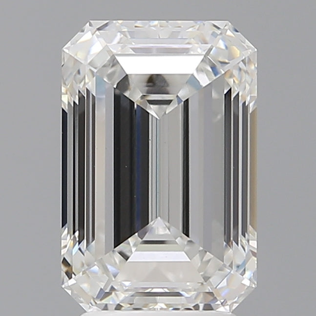 3.60 Carat Emerald Shaped, Ideal Cut, E Color, VVS2 Clarity, IGI Certified Lab Grown Diamond