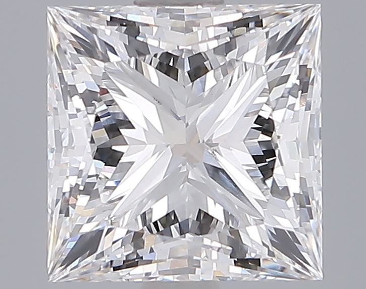 3.02 Carat Princess Shaped, Ideal Cut, E Color, VS2 Clarity, IGI Certified Lab Grown Diamond