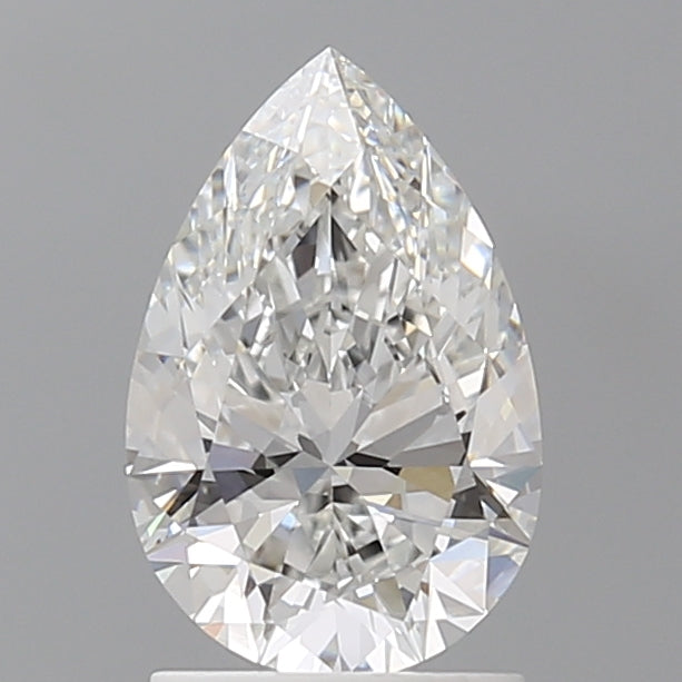 1.58 Carat Pear Shaped, Ideal Cut, E Color, VVS2 Clarity, IGI Certified Lab Grown Diamond