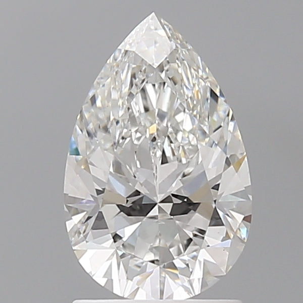 1.58 Carat Pear Shaped, Ideal Cut, E Color, VVS2 Clarity, IGI Certified Lab Grown Diamond