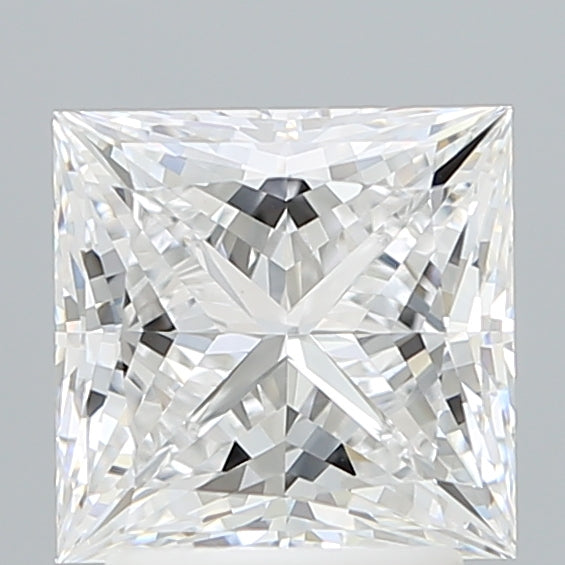 2.57 Carat Princess Shaped, Ideal Cut, D Color, VVS2 Clarity, IGI Certified Lab Grown Diamond