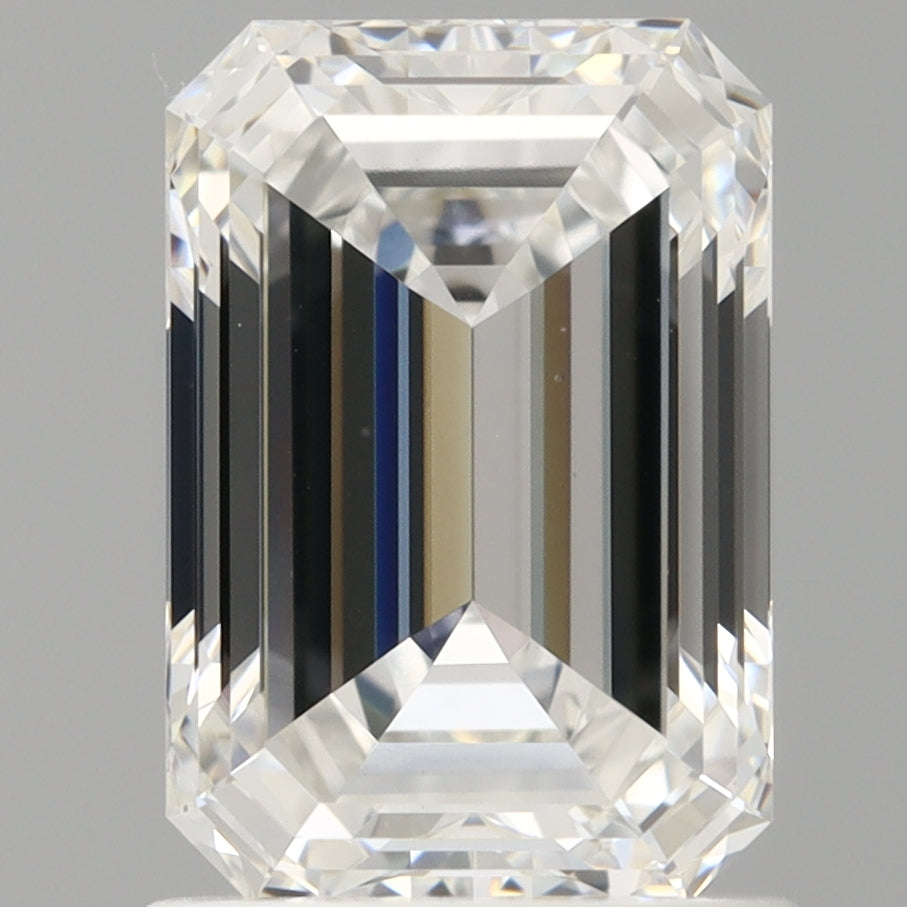 1.52 Carat Emerald Shaped, Ideal Cut, D Color, VVS2 Clarity, IGI Certified Lab Grown Diamond