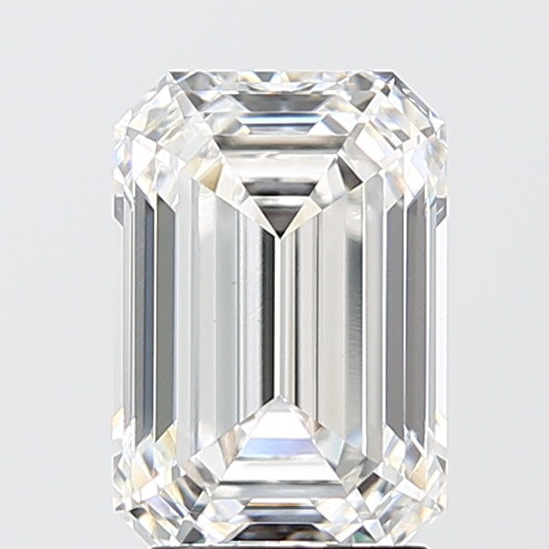 2.60 Carat Emerald Shaped, Ideal Cut, E Color, VS1 Clarity, IGI Certified Lab Grown Diamond