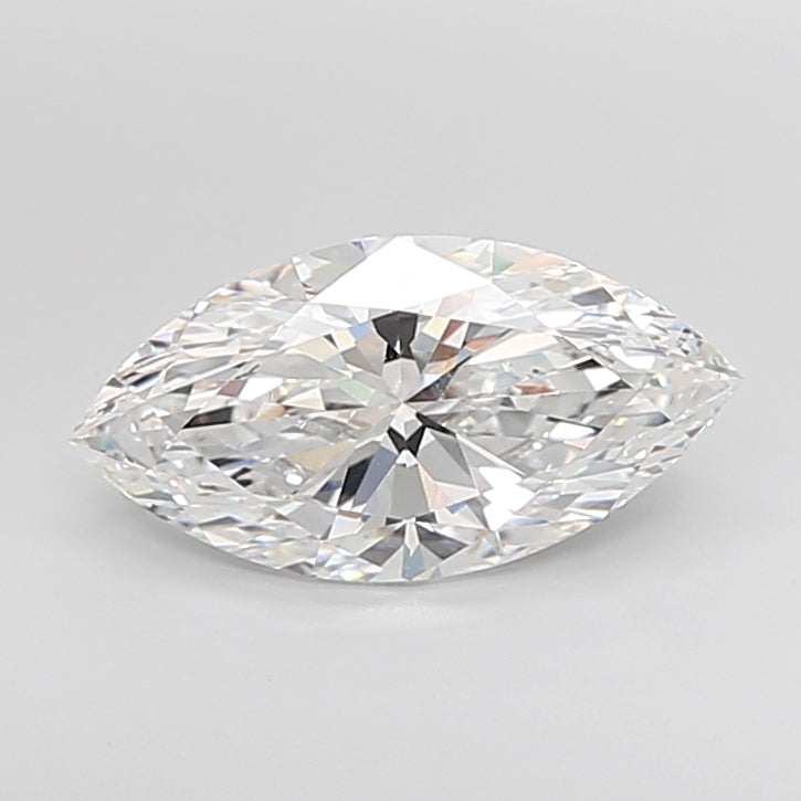 4.09 Carat Marquise Shaped, Ideal Cut, D Color, VVS2 Clarity, IGI Certified Lab Grown Diamond