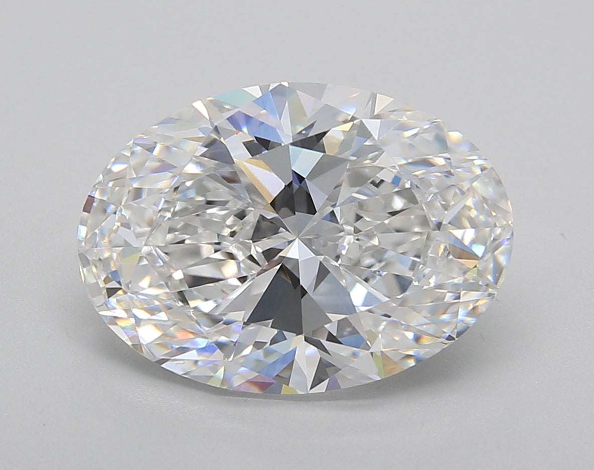 5.01 Carat Oval Shaped, Excellent Cut, D Color, VVS2 Clarity, IGI Certified Lab Grown Diamond