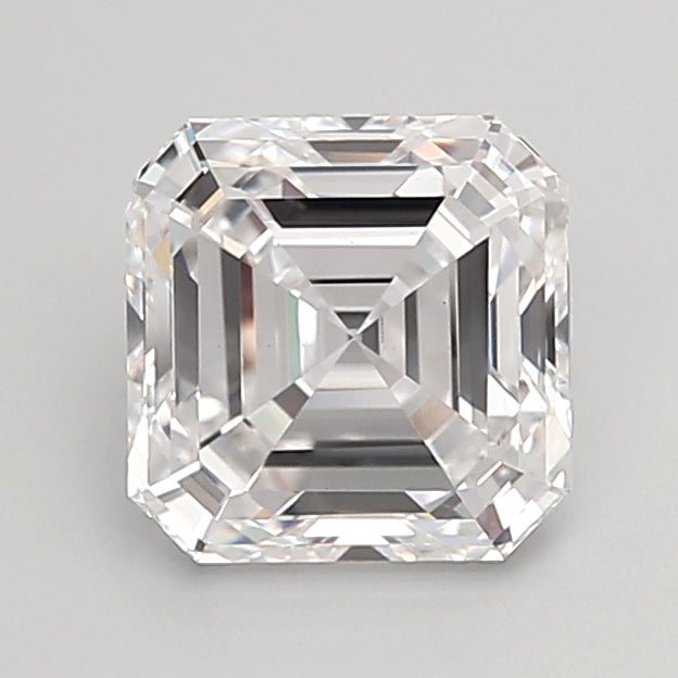 3.73 Carat Asscher Shaped, Ideal Cut, E Color, VS1 Clarity, IGI Certified Lab Grown Diamond