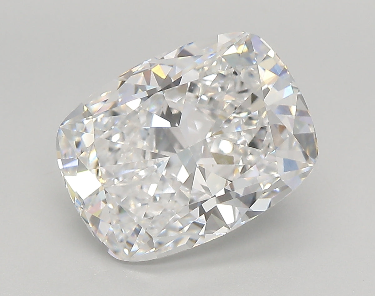 4.38 Carat Cushion Shaped, Very Good Cut, D Color, VVS2 Clarity, IGI Certified Lab Grown Diamond