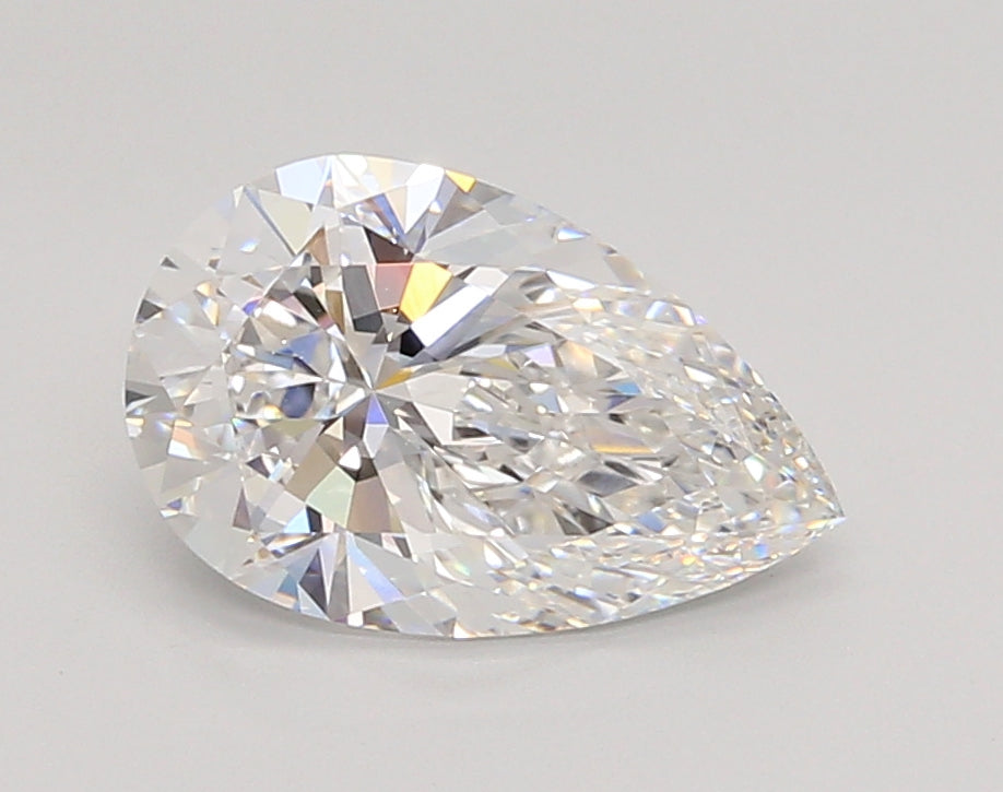 2.06 Carat Pear Shaped, Ideal Cut, E Color, VVS1 Clarity, IGI Certified Lab Grown Diamond