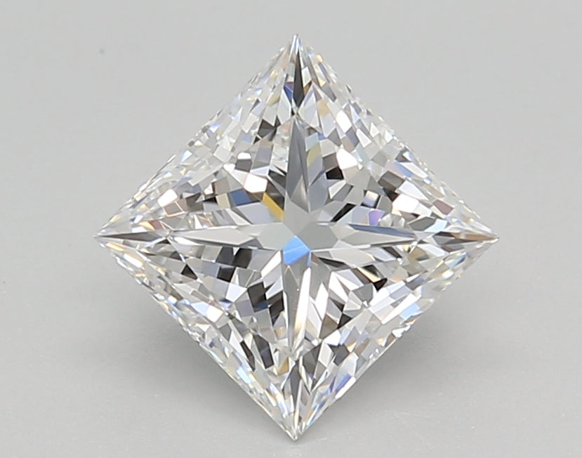 1.51 Carat Princess Shaped, Ideal Cut, D Color, VVS2 Clarity, IGI Certified Lab Grown Diamond