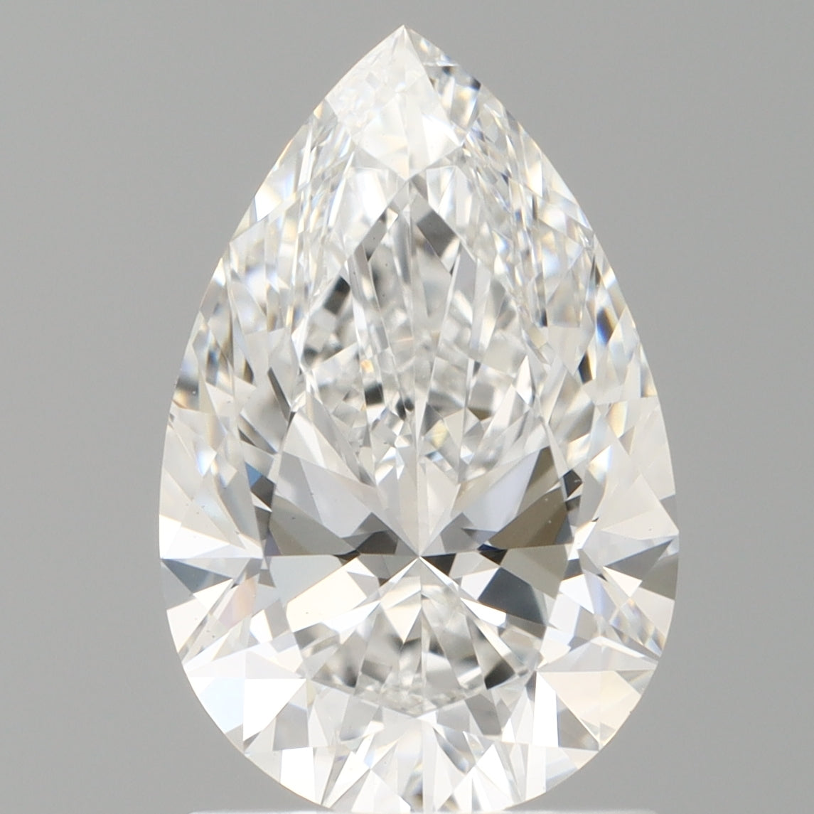 1.54 Carat Pear Shaped, Ideal Cut, E Color, VVS2 Clarity, IGI Certified Lab Grown Diamond