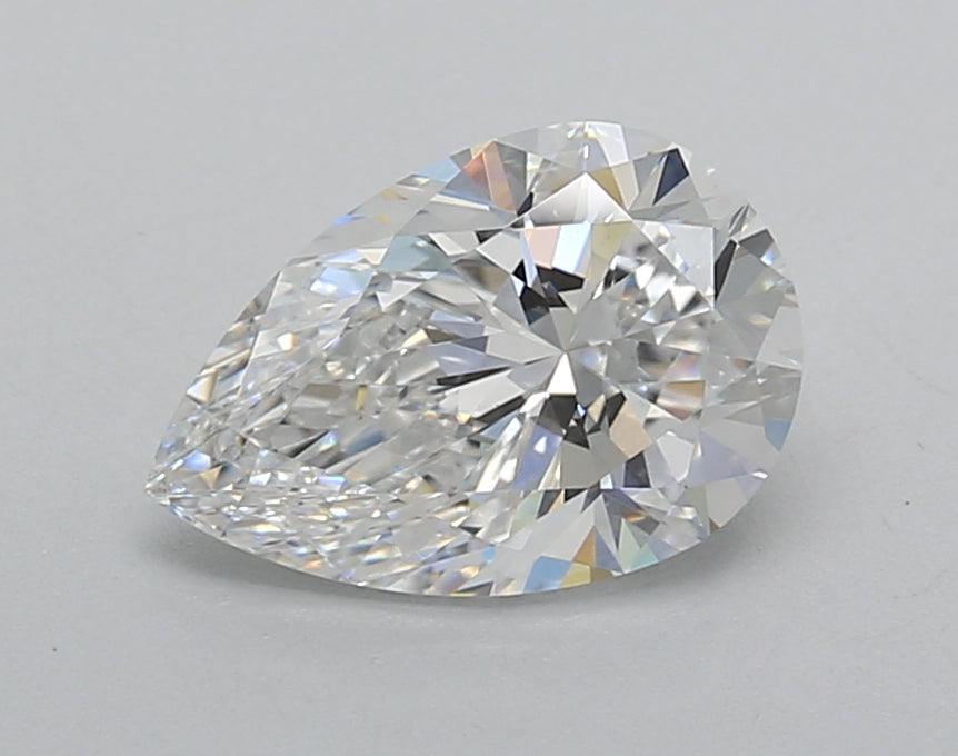 1.52 Carat Pear Shaped, Excellent Cut, E Color, VVS2 Clarity, IGI Certified Lab Grown Diamond