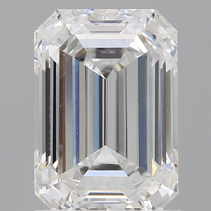1.53 Carat Emerald Shaped, Ideal Cut, D Color, VVS2 Clarity, IGI Certified Lab Grown Diamond