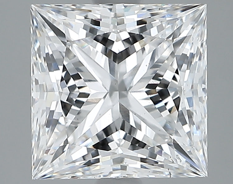 2.59 Carat Princess Shaped, Ideal Cut, D Color, VS2 Clarity, IGI Certified Lab Grown Diamond