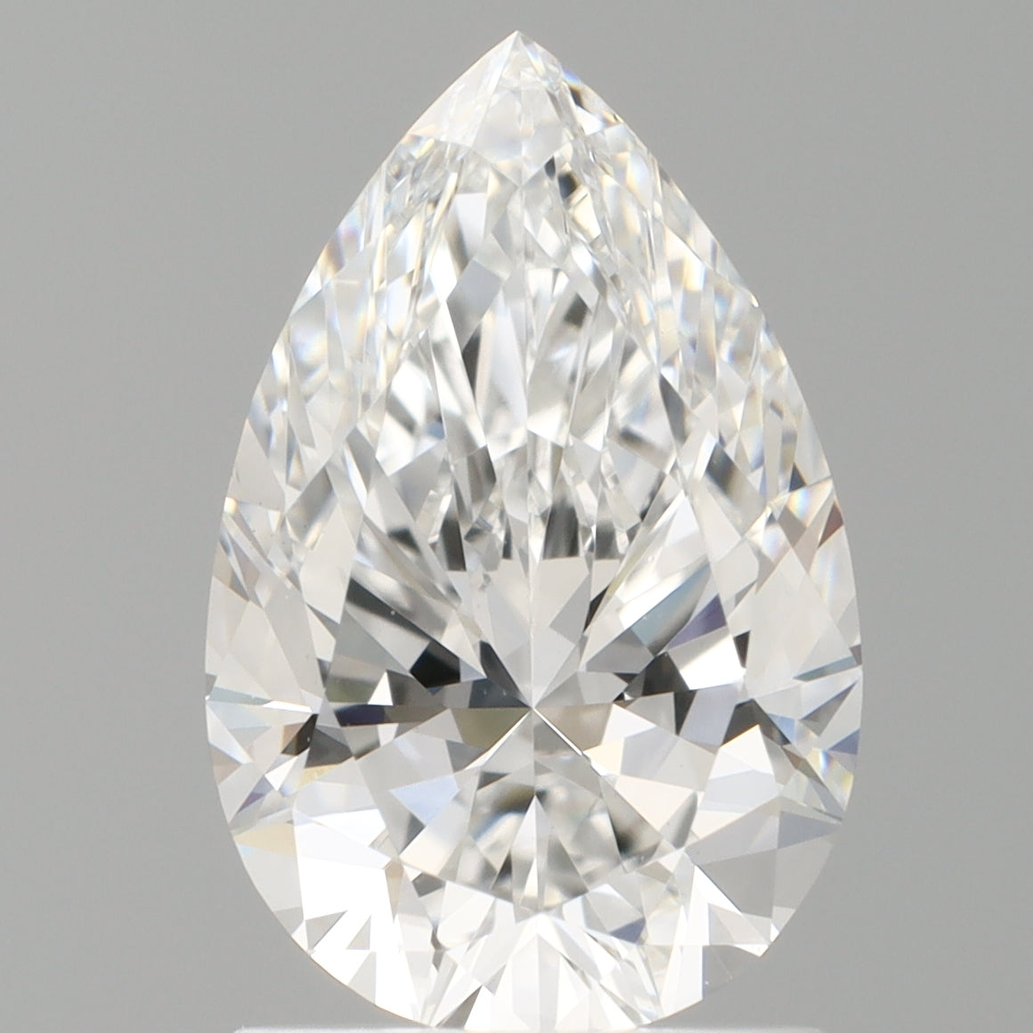 1.59 Carat Pear Shaped, Ideal Cut, D Color, VVS2 Clarity, IGI Certified Lab Grown Diamond