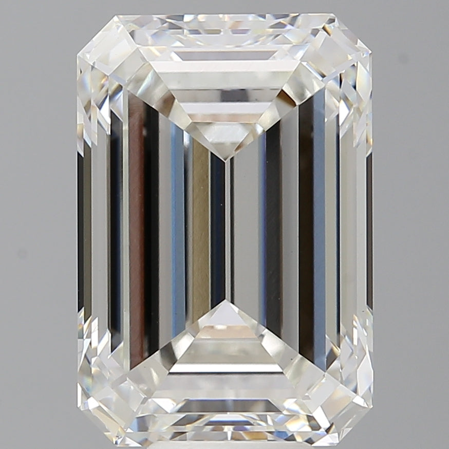 10.08 Carat Emerald Shaped, Ideal Cut, F Color, VVS2 Clarity, IGI Certified Lab Grown Diamond