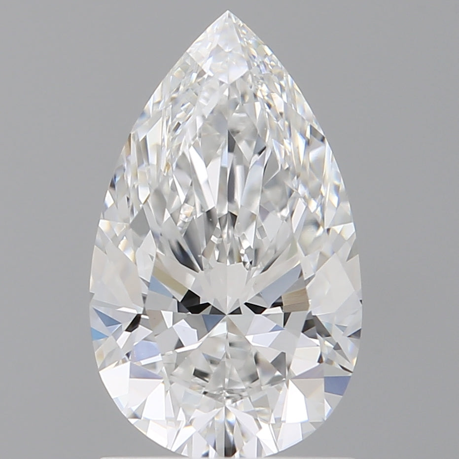 1.60 Carat Pear Shaped, Ideal Cut, E Color, VVS2 Clarity, IGI Certified Lab Grown Diamond