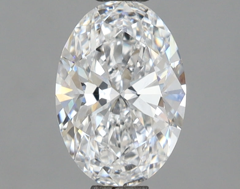 1.06 Carat Oval Shaped, Ideal Cut, D Color, VVS2 Clarity, IGI Certified Lab Grown Diamond