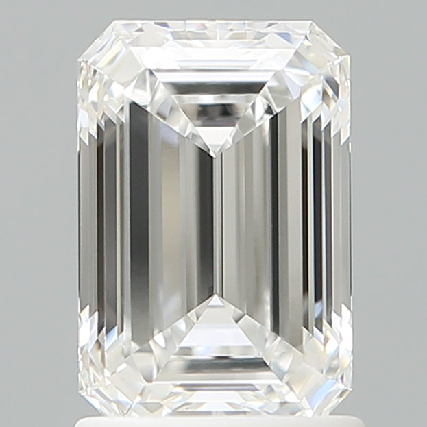 1.58 Carat Emerald Shaped, Ideal Cut, D Color, VVS1 Clarity, IGI Certified Lab Grown Diamond