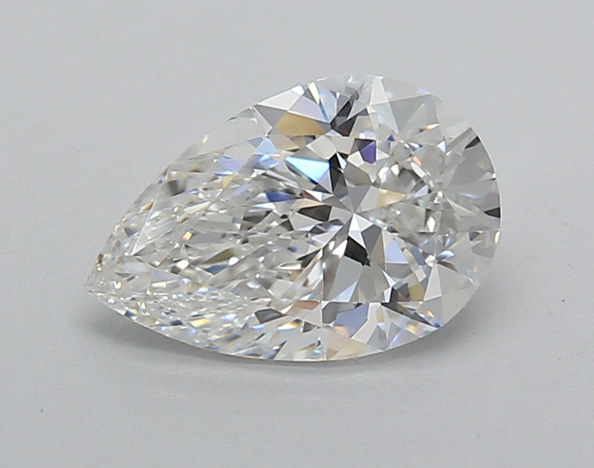 1.52 Carat Pear Shaped, Excellent Cut, E Color, VVS2 Clarity, IGI Certified Lab Grown Diamond