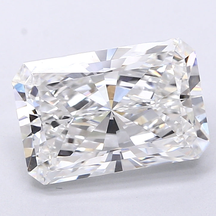 4.07 Carat Radiant Shaped, Very Good Cut, E Color, VVS2 Clarity, IGI Certified Lab Grown Diamond