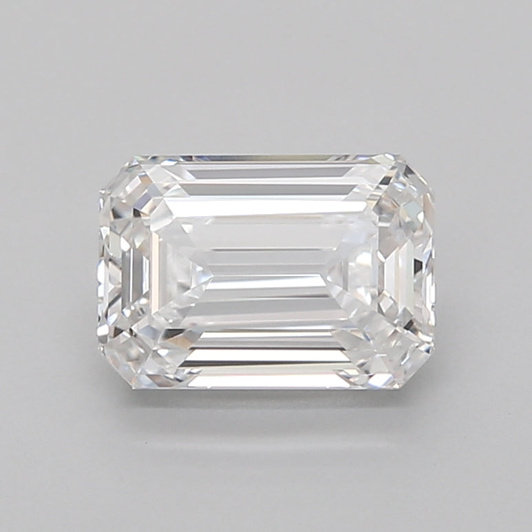 2.02 Carat Emerald Shaped, Excellent Cut, D Color, VVS2 Clarity, IGI Certified Lab Grown Diamond