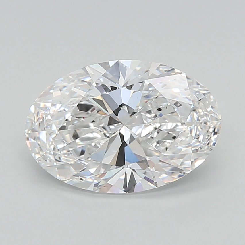 2.03 Carat Oval Shaped, Ideal Cut, D Color, VS2 Clarity, IGI Certified Lab Grown Diamond