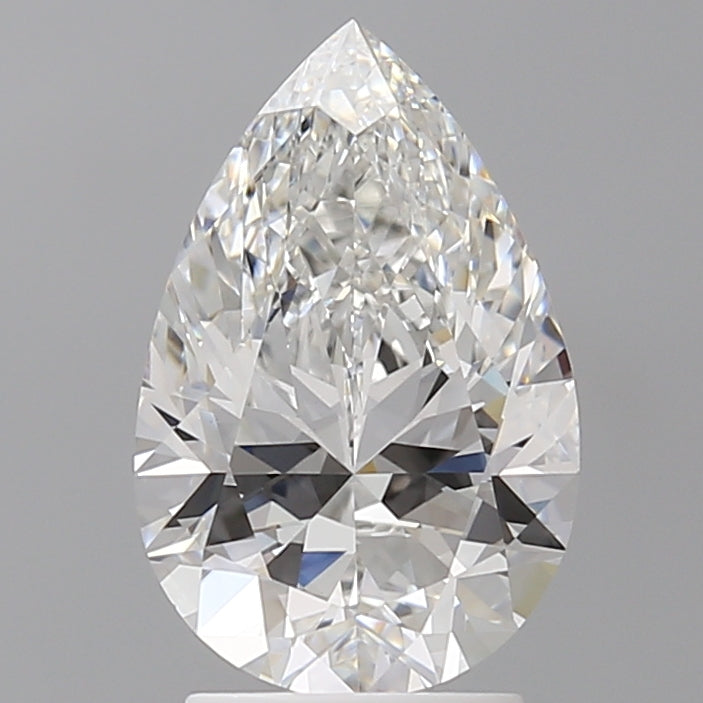 2.59 Carat Pear Shaped, Ideal Cut, E Color, VVS2 Clarity, IGI Certified Lab Grown Diamond