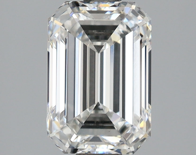 2.11 Carat Emerald Shaped, Ideal Cut, E Color, VVS2 Clarity, IGI Certified Lab Grown Diamond