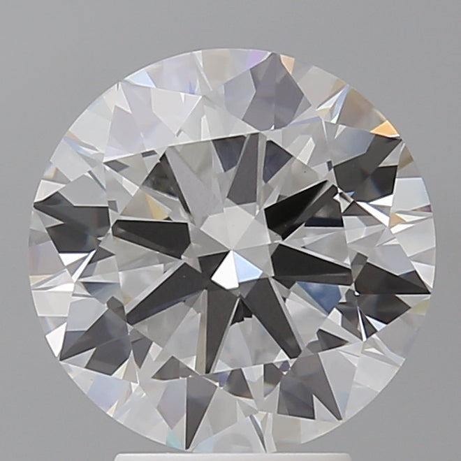 4.04 Carat Round Shaped, Excellent Cut, F Color, VVS2 Clarity, IGI Certified Lab Grown Diamond