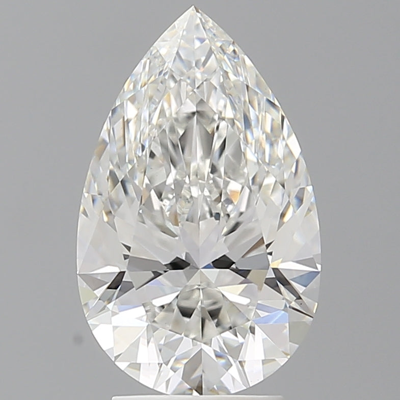 3.59 Carat Pear Shaped, Ideal Cut, F Color, VVS2 Clarity, IGI Certified Lab Grown Diamond
