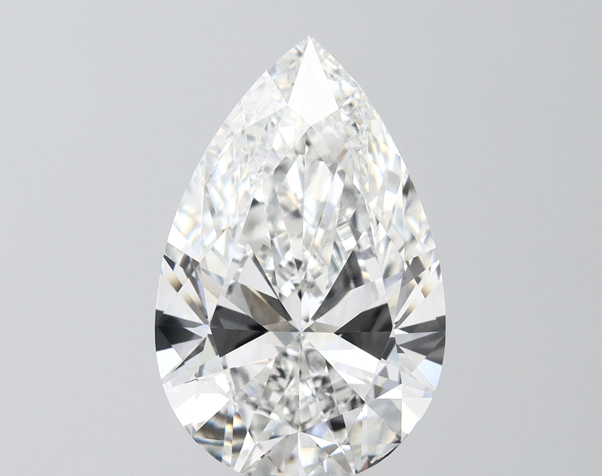 8.01 Carat Pear Shaped, Ideal Cut, E Color, VVS2 Clarity, IGI Certified Lab Grown Diamond