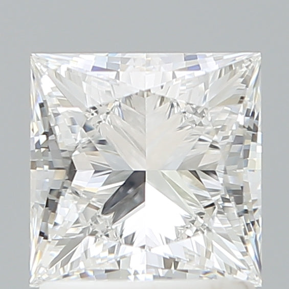 1.57 Carat Princess Shaped, Ideal Cut, D Color, VVS2 Clarity, IGI Certified Lab Grown Diamond