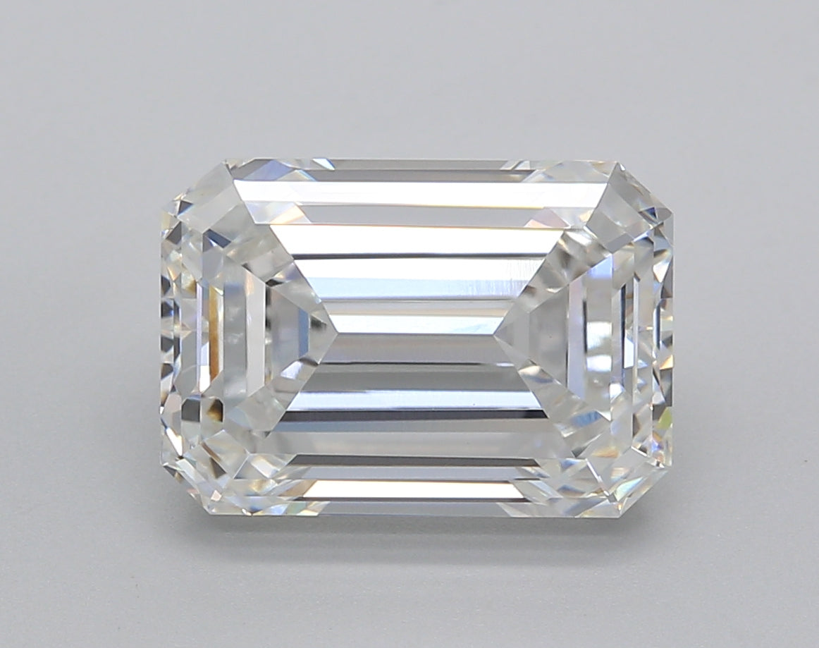 5.01 Carat Emerald Shaped, Excellent Cut, E Color, VVS2 Clarity, IGI Certified Lab Grown Diamond