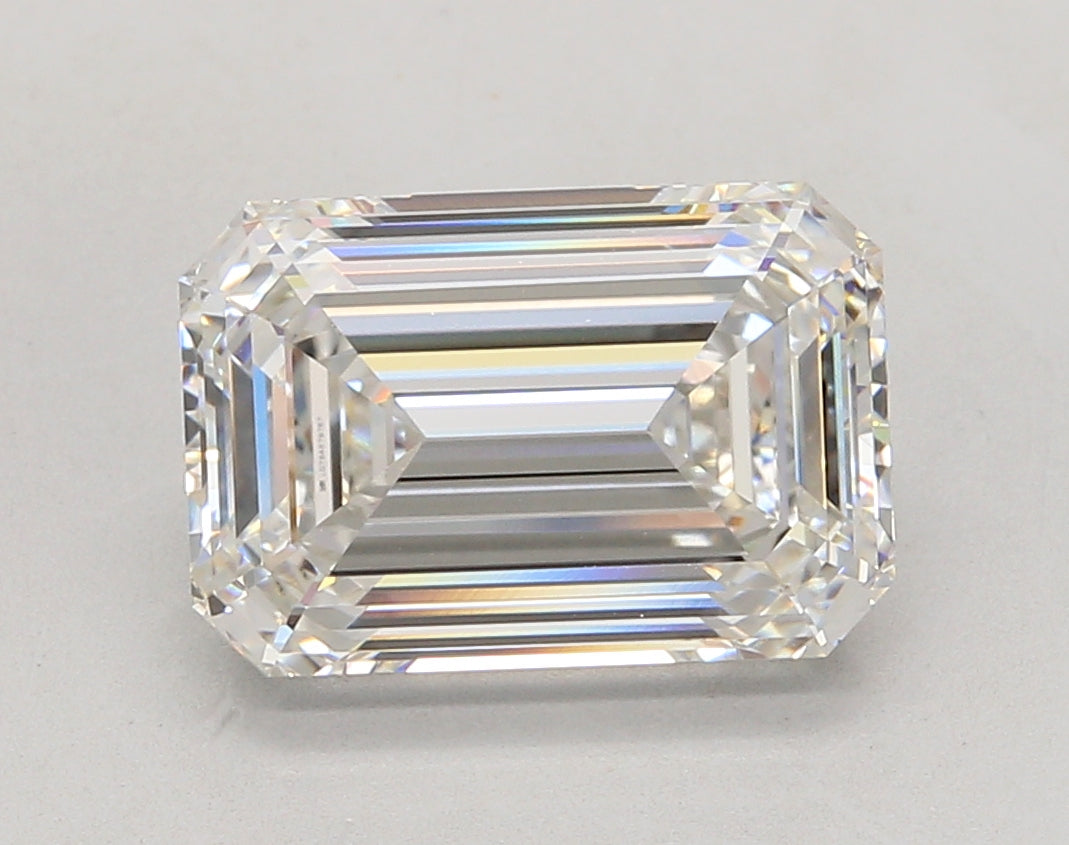 5.05 Carat Emerald Shaped, Ideal Cut, G Color, VVS2 Clarity, IGI Certified Lab Grown Diamond