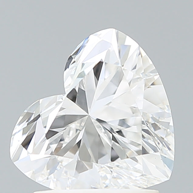 1.52 Carat Heart Shaped, Excellent Cut, D Color, VS1 Clarity, IGI Certified Lab Grown Diamond