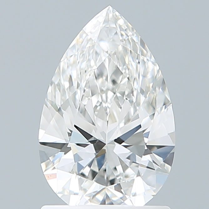 1.23 Carat Pear Shaped, Excellent Cut, E Color, VVS2 Clarity, IGI Certified Lab Grown Diamond
